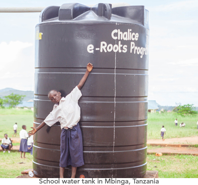 Chalice Community Projects - School water tank in Tanzania