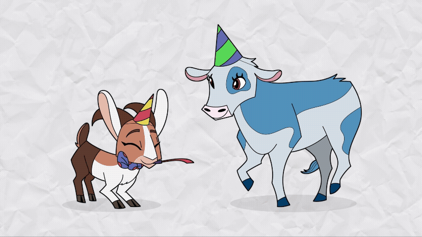Festiva goat, animated