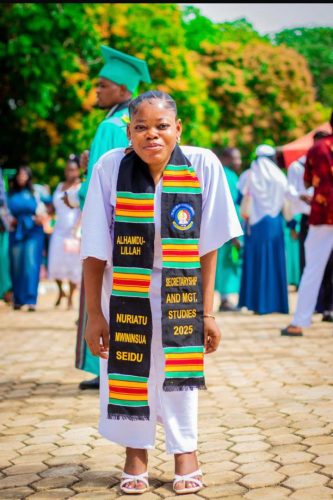 International Youth Day young girl graduation in Ghana
