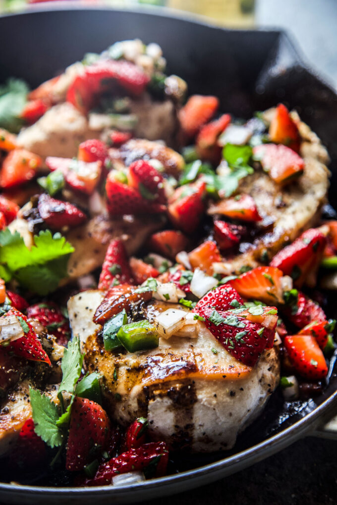 Pan-Seared Jalapeño-Strawberry Chicken